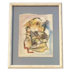 1940’s Original Abstract Modernist Watercolor Painting