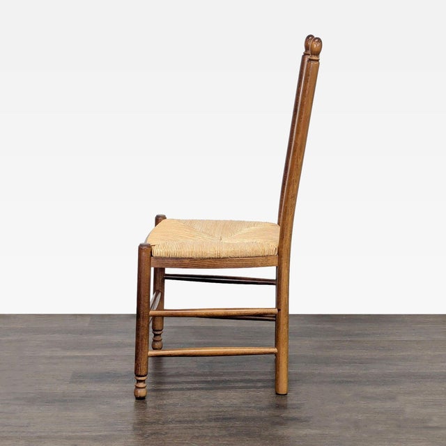 Traditional Pottery Barn Ladderback Dining Side Chair For Sale - Image 3 of 8