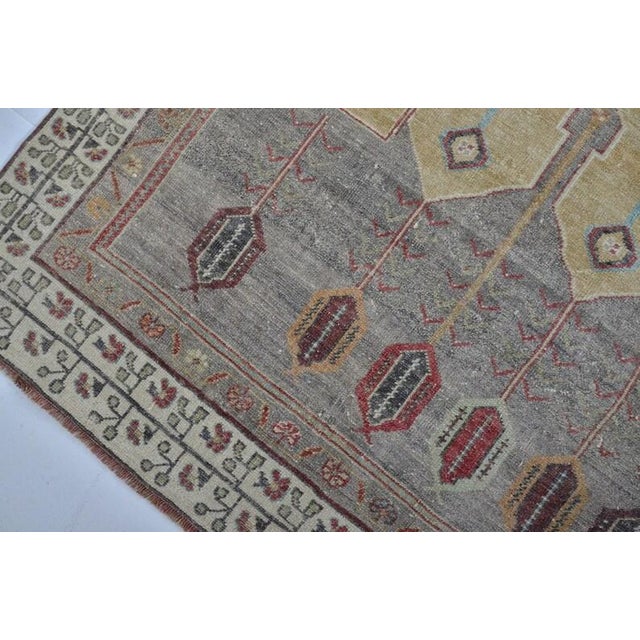 Tan 1960s Muted Earth Tones Wool Rug For Sale - Image 8 of 10