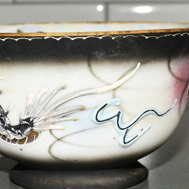 Antique Japonisme Moriage Dragon Ware Cup in Black - 1920s For Sale In Oklahoma City - Image 6 of 6