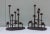 Stunning pair of large 1970s welded rusted steel brutalist candlesticks attributed to Paul Evans, in vintage condition...