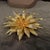 2000s High Quality Costume Jewelry Gilt Metal Italian Flower Brooch For Sale - Image 13 of 14