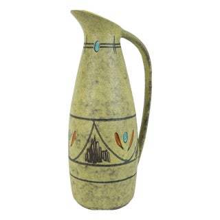 Mid-Century Rough Glazed Model 273-38 Vase with Abstract Decor from Scheurich Keramik, 1950s For Sale