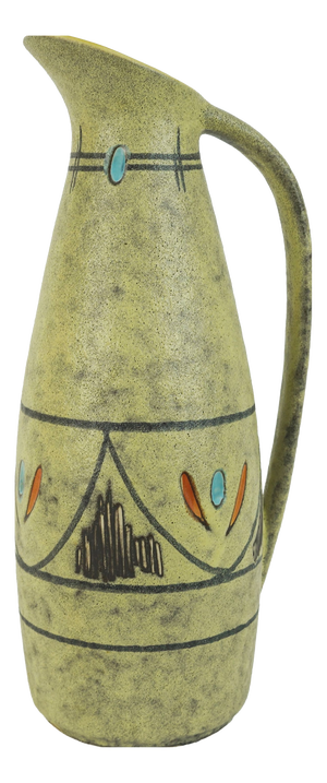Mid-Century Rough Glazed Model 273-38 Vase with Abstract Decor from Scheurich Keramik, 1950s