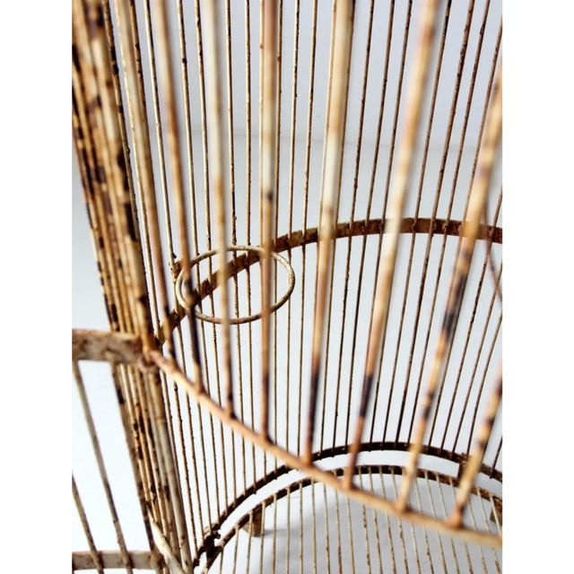 Metal Antique XL Iron Bird Cage For Sale - Image 7 of 13