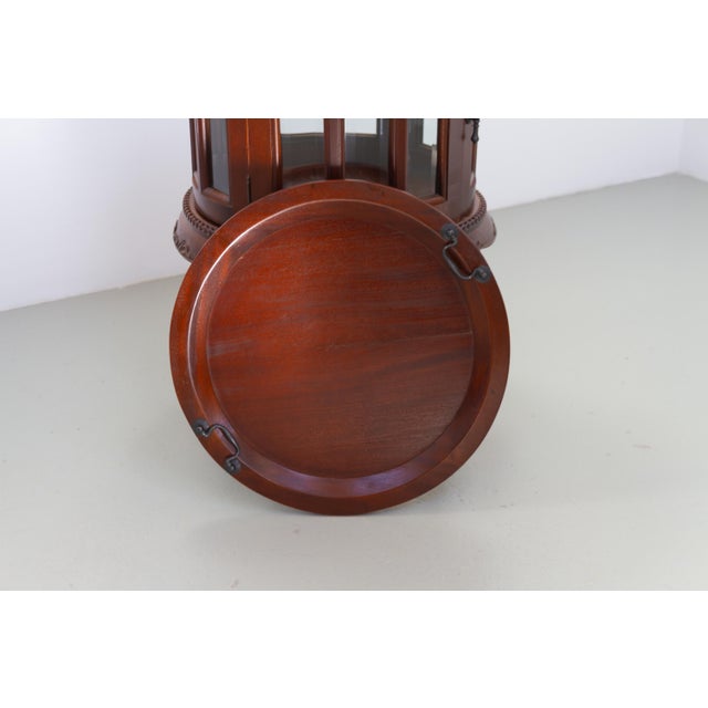 Small Round Bar Display Cabinet with Tray, 1980s For Sale - Image 10 of 18