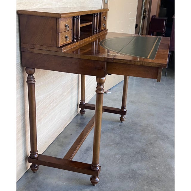Early 20th Century French Walnut Venner Desk, 1940s For Sale - Image 13 of 18