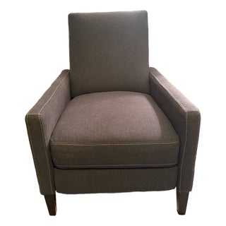 West Elm Lewis Push-Back Recliner – Charcoal / Dark Grey – Excellent Condition For Sale