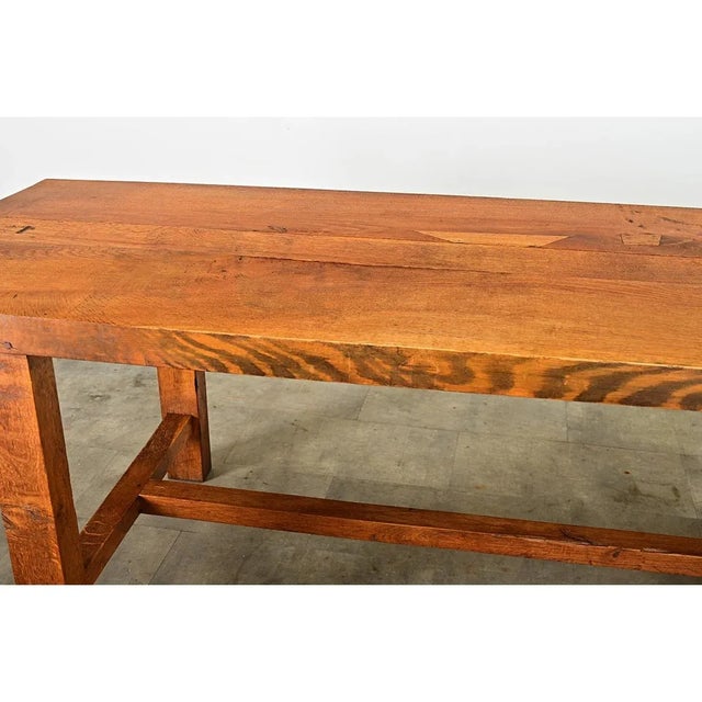French 19th Century Solid Oak Dining-Farm Table For Sale - Image 12 of 12