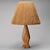 Brown Turned Wood and Natural Fiber Lamp, France, 1960 For Sale - Image 8 of 11