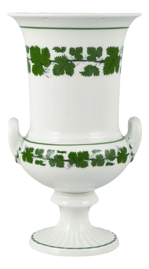 Porcelain Vine-Leaf Pattern Vase on Foot from Meissen, 1992