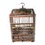 Vintage Chinese Huali Rosewood "Bamboo" Bird Cage With Jade Butterfly and Gem Inlays For Sale