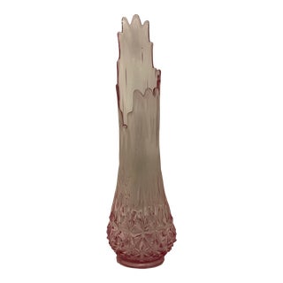 1960s LE Smith Pink Swung Vase For Sale
