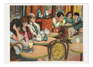 1980s David Azuz "Au Café"