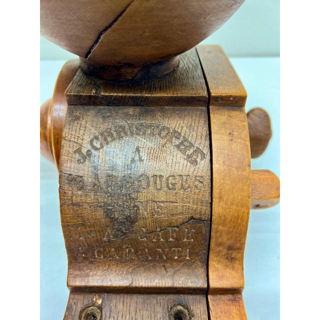 Late 19th Century Antique French Wooden Coffee Grinder, 1873 For Sale - Image 5 of 13