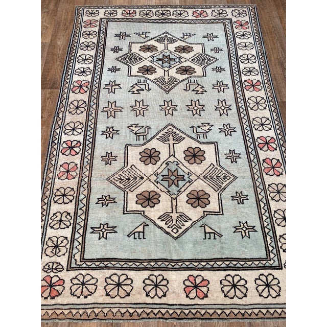 Boho Chic Bellwether Rugs Vintage Oushak Rug For Sale - Image 3 of 5