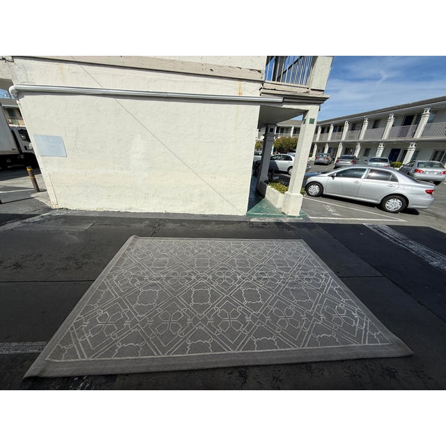 Gray 8ft × 12ft 7in Davis & Davis Broadloom Custom Geometric Area Rug For Sale - Image 8 of 12