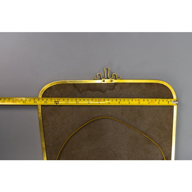 Mid-Century German Modern Brass Frame Wall Mirror from Lenzgold, 1964 For Sale - Image 18 of 18