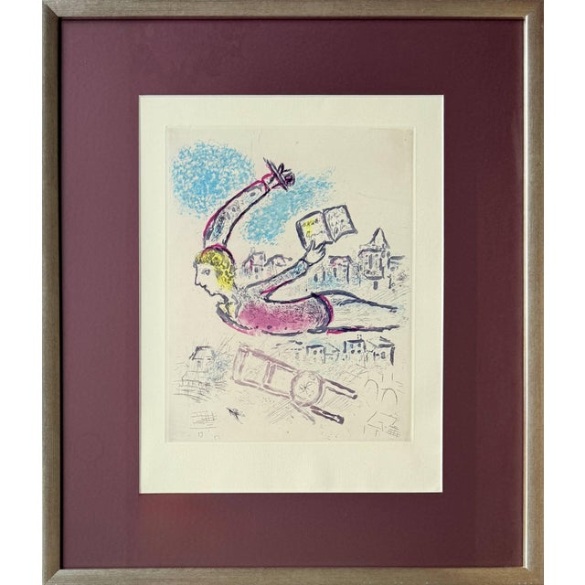 Marc Chagall, De Mauvais Sujets: Planche V, 1958, Aquatint Etching, Framed For Sale