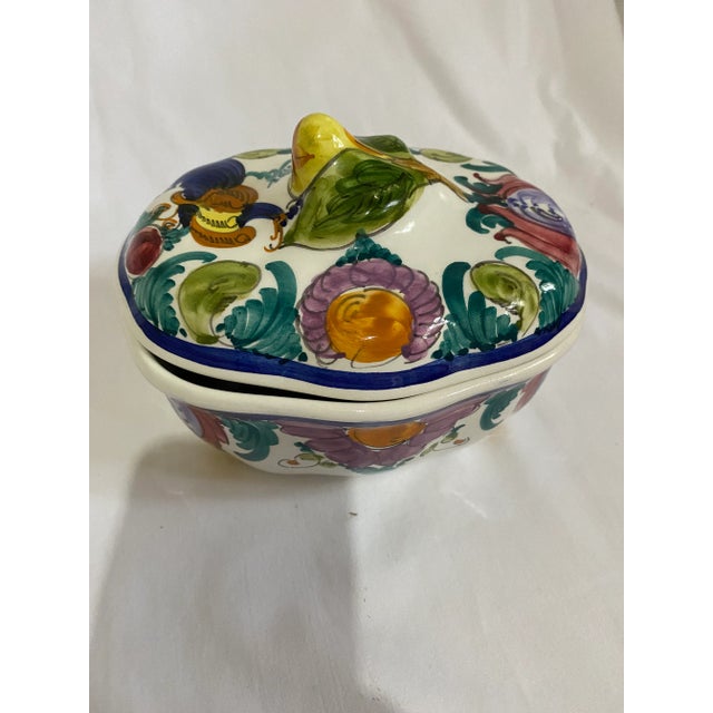Transitional 1990s Greek Pottery Lidded Bowl For Sale - Image 3 of 8