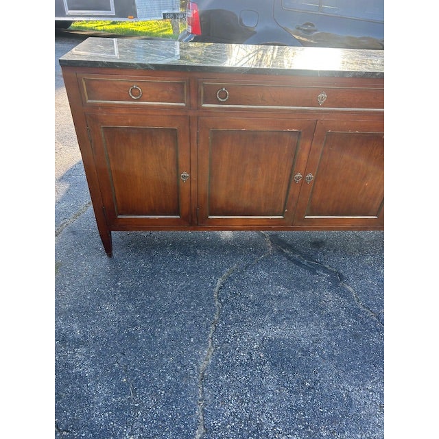 French Vintage Cassard Chateau Buffet With Marble Top For Sale - Image 3 of 7