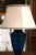 Mid 20th Century Mid-Century French Blue Glazed Ceramic and Bronze Urn Table Lamp For Sale - Image 5 of 10