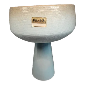 Vintage Japanese Studio Pottery Vessel Vase Ikebana Mid Century Modern Ceramics