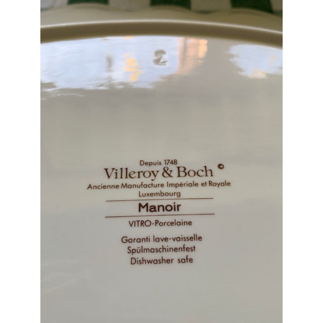 Antique White Villeroy & Boch Manoir Covered Tureen W/ Platter For Sale - Image 8 of 14