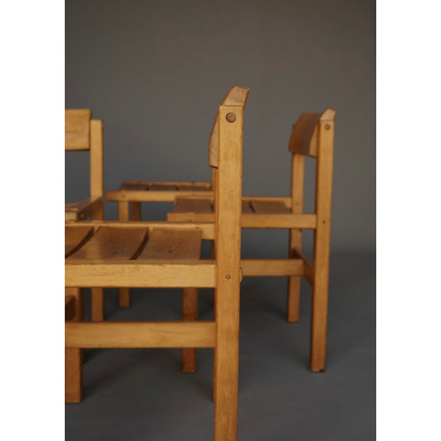 Pine Dining Set by Edwin Helseth for Stange Bruk, 1960s, Set of 5 For Sale - Image 13 of 18