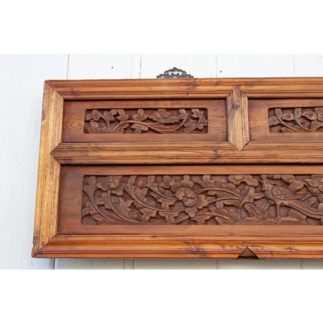 Chinese Antique Finely Carved Chinese Panel For Sale - Image 3 of 7