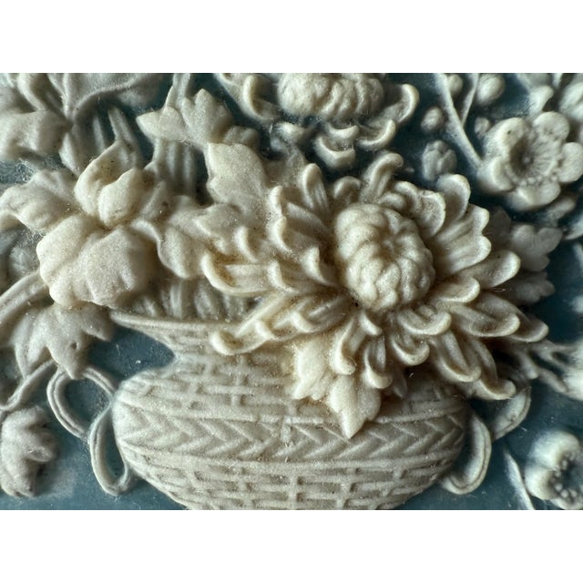 Blue Vintage Incolay Blue Marble Jewelry or Trinket Box For Sale - Image 8 of 12