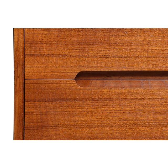 Mid 20th Century Arne Wahl Iversen Danish Modern Teak Six-Drawer Tall Dresser, Attributed For Sale - Image 9 of 11
