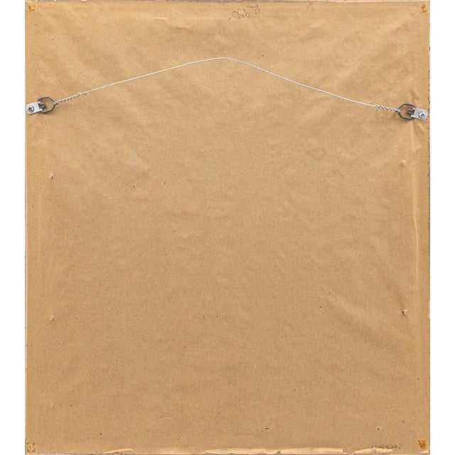 Ceramic Frank Gallo Woman in the Rain Signed Figurative Ceramic Tile 28/200 Framed 1980s For Sale - Image 7 of 7