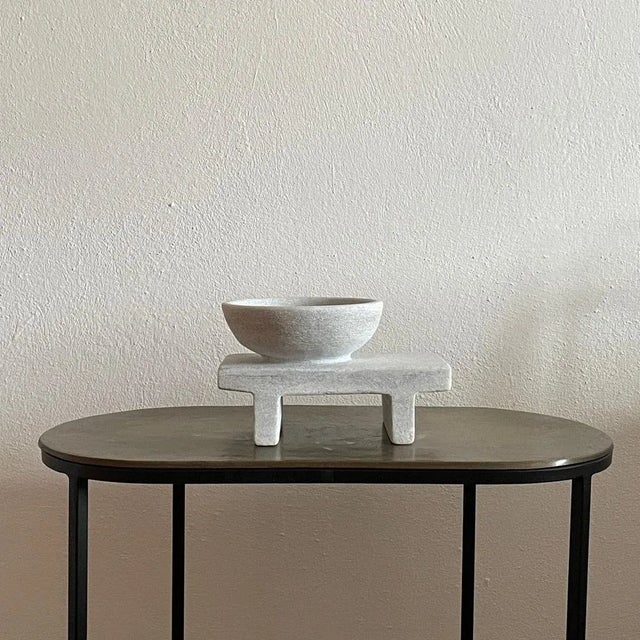 Contemporary Hand Carved Marble Vessel by Tom Von Kaenel For Sale - Image 3 of 6