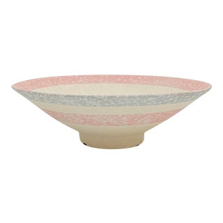 80s Maurice Ceramics Striped Catchall Bowl For Sale