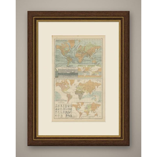 A sheet of thematic world charts, an early and very legible example of the statistical mapping that the middle of the...