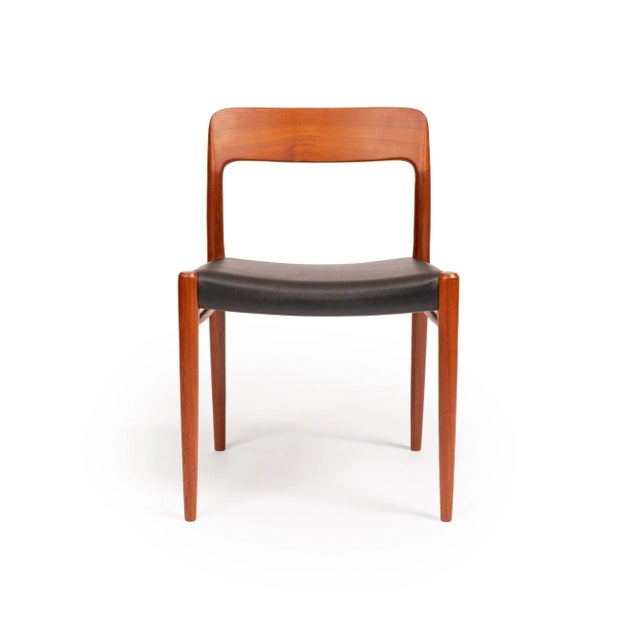 1960s Vintage Niels Otto Møller Model 75 Dining Chairs in Solid Teak (Set of 4) For Sale - Image 5 of 11