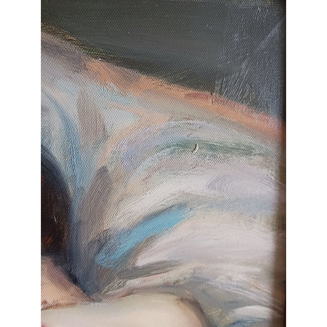 Vintage Oil Painting Nude After Frieseke's Art Nouveau Masterpiece "Sleep" 1903 For Sale - Image 10 of 13