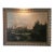 Large Windsor Castle Thames Landscape Oil Painting in Ornate Pierced Frame With Picture Light For Sale