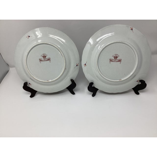 Pair of plates with stands. Mason's patented ironstone China. Maker Charles James Mason & Co. (1826-1848).Pattern Oriental...