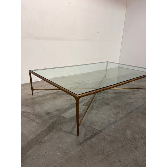 2010s Rh Modern Thaddeus Glass Rectangular Coffee Table For Sale - Image 5 of 9
