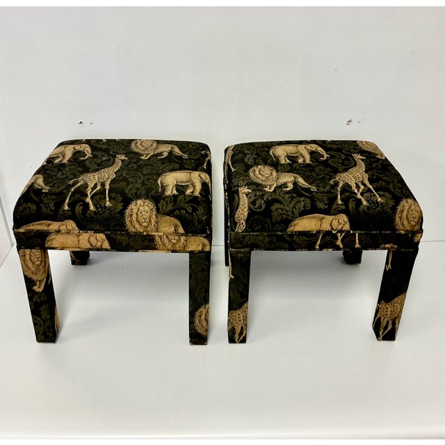 These are so safari chic. The Parson fully upholstered pair are in the style of iconic Mid-Century designer Dorothy...