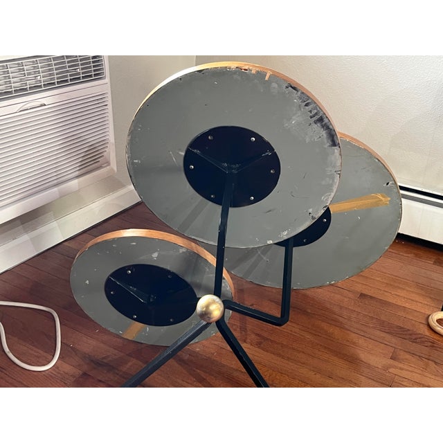 1950’s Atomic Era Large Spider Frame 3 Tier Coffee / Cocktail Table. Top Tier Measuring 24” Across For Sale - Image 12 of 12
