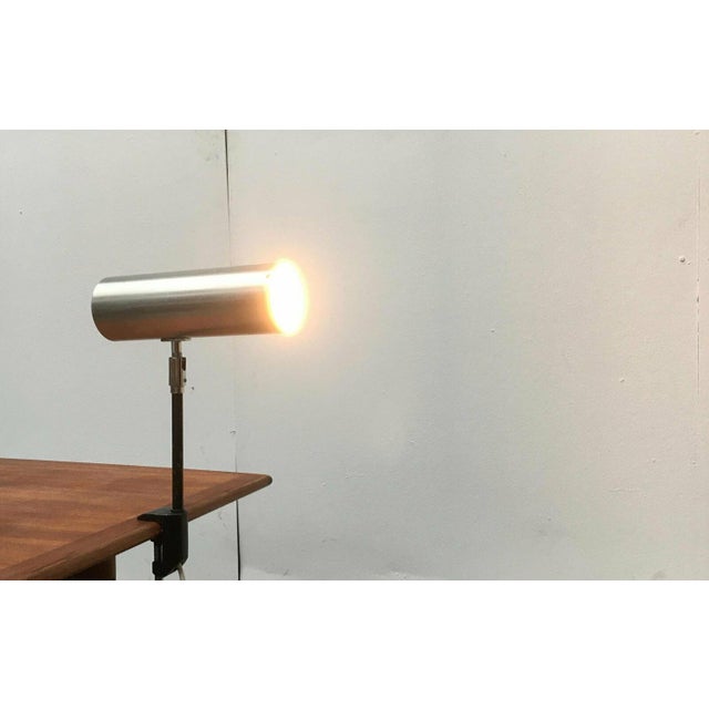 Mid-Century Space Age Minimalist Clamp Table or Shelf Lamp, 1960s For Sale - Image 6 of 18