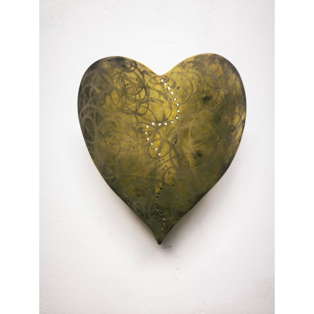 Heart-Shaped Wall Lamp in Brass, 1960s For Sale - Image 18 of 18