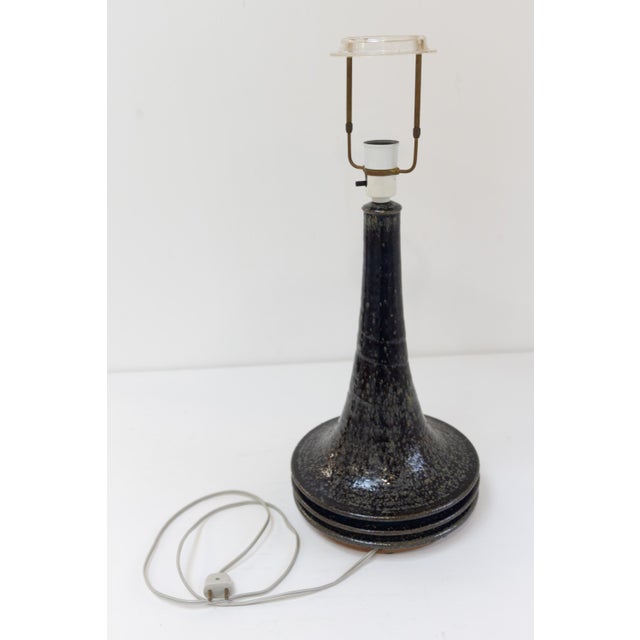 Mid-Century Danish Stoneware Table Lamp by Frank Tromborg for Axella, 1960s For Sale - Image 10 of 18