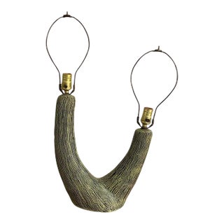 1950s Art Pottery Double Branch Table Lamp by Kelby For Sale