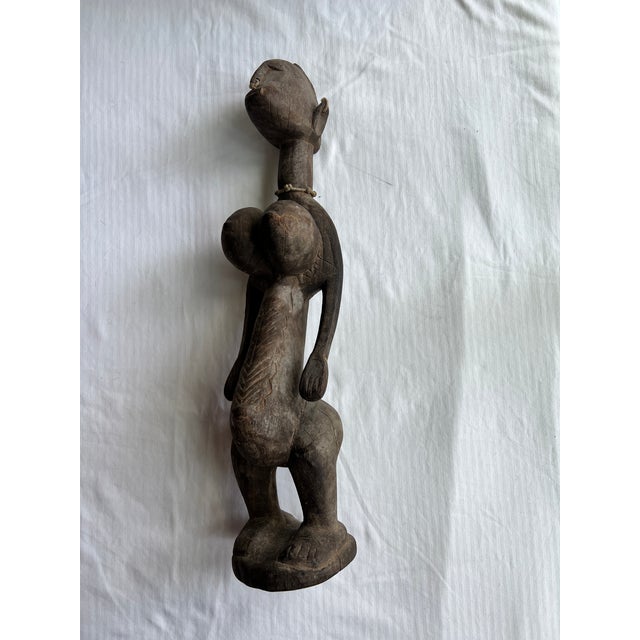 1920s Antique African Carved Wood Fertility Statue For Sale - Image 5 of 13