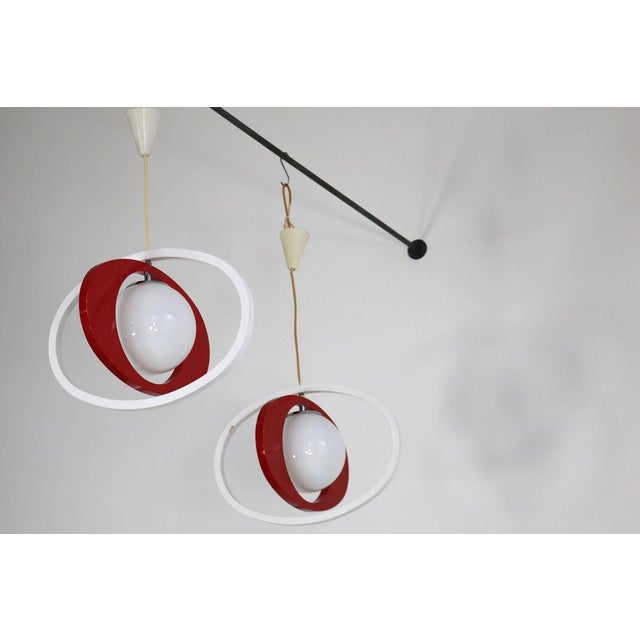 Mid-Century Modern Italian Pendant Lamps, 1960s, Set of 2 For Sale - Image 3 of 18