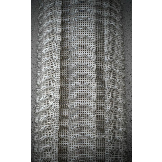 Murano Semi Circle Transparent White Art Glass Wall Light and Sconces, 2000 For Sale - Image 6 of 10